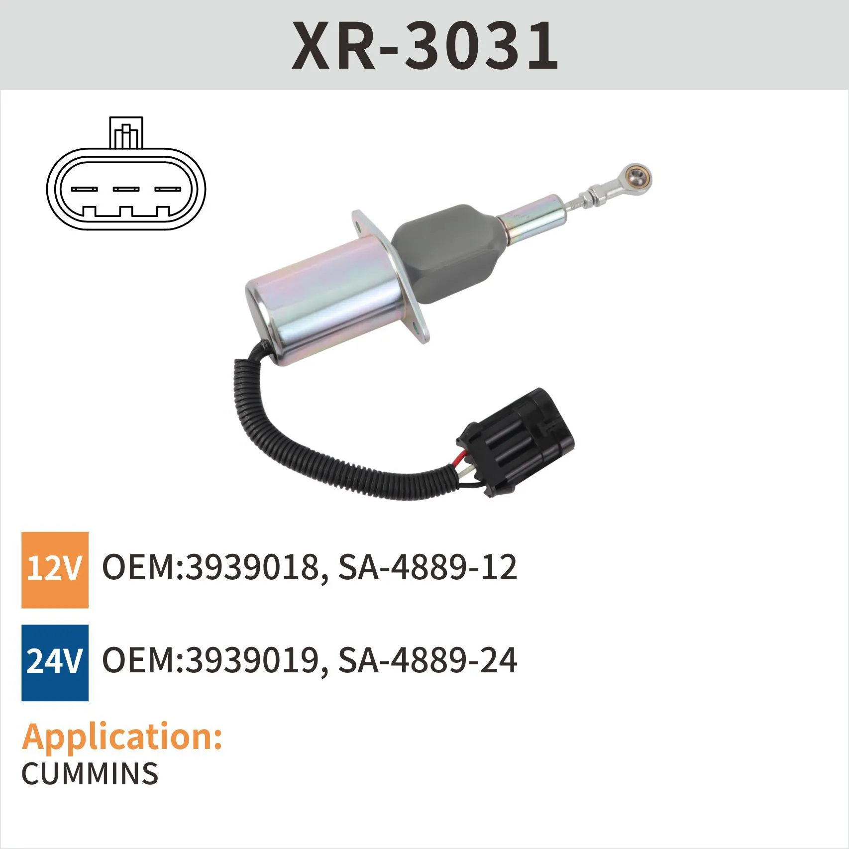Cummins Engine Solenoid 335lc-7 For Hyundai Excavator Available Also Other Parts For Cummins Hyundai
